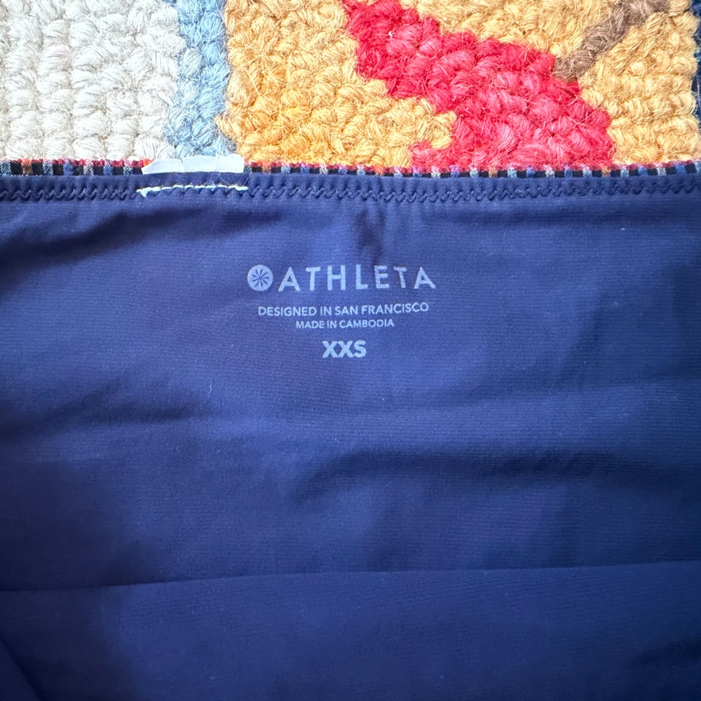 Athleta Checkered Full Coverage Bikini with High Waisted Bottom - Picture 4 of 5